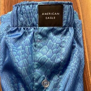 American Eagle Outfitters Blue Satin Boxers